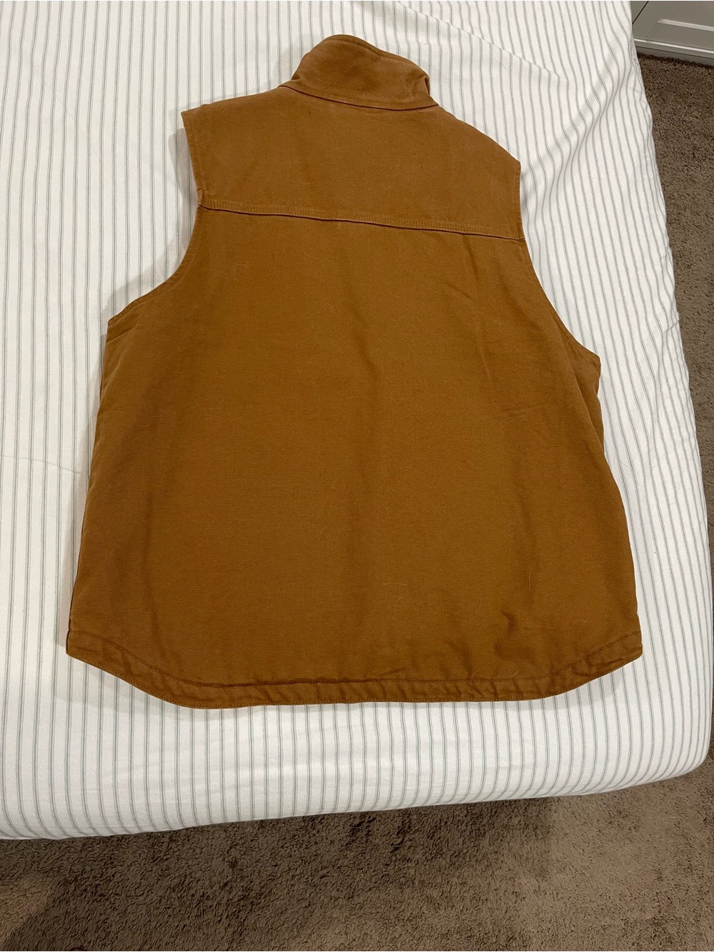 Carhartt Brown Sherpa-Lined Duck Canvas Vest - Picture 4 of 4